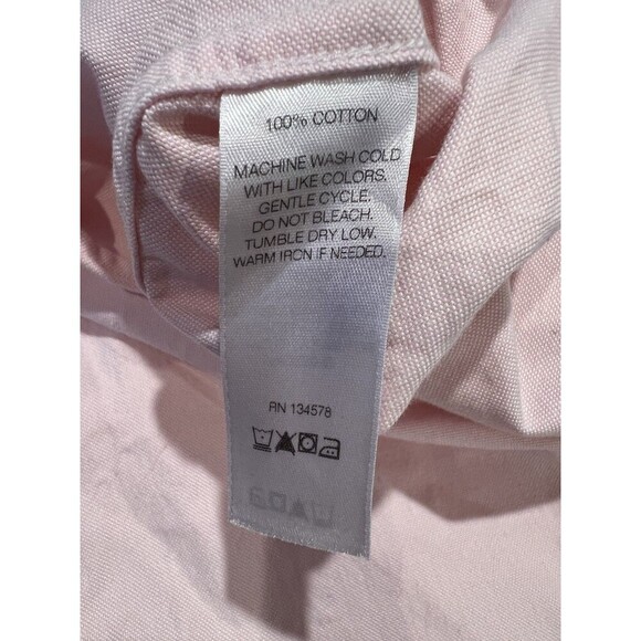 Vineyard Vines Whale Shirt Kids Boys Large 16 Pink Button Cotton Blend - Picture 6 of 6